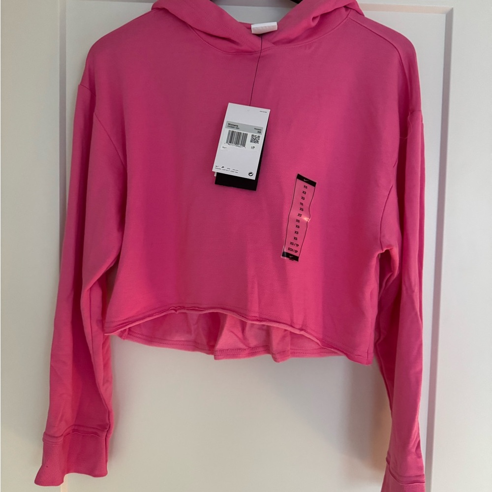 Nike Pink Cropped Hoodie
